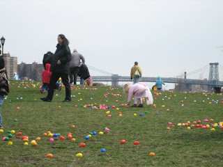 Children hunting and searching for eggs Brooklyn Bridge Park in Easter Egg Hunt 2009 hot picture