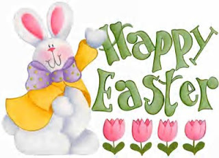 Easter Spring bunny saying Happy Easter 2009 green letters drawing clip art hot hq(hd) wallpaper 