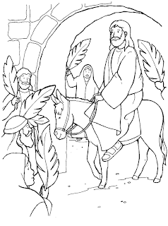 Jesus Christ coming on donkey palmsunday coloring page hq(hd) wallpaper