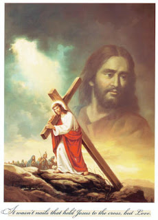 Jesus Christ carrying cross photo