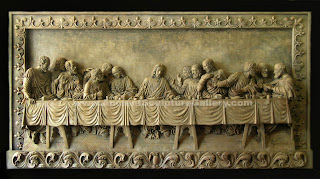 12 Apostles doing last supper with Jesus Christ sculpture with beautiful design frame hq(hd) wallpaper