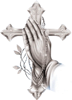 rosary beads clipart and Praying hands Christian inspirational image