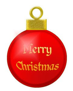 Merry Christmas with red background and yellow letters on Christmas ornament photo for Christians religious download for free