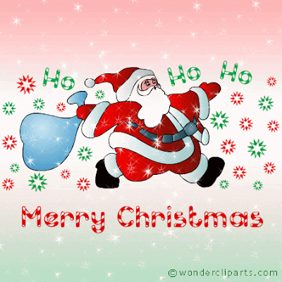 Santa Claus clip art coming with Christmas gifts for Children free Christian Christmas clip arts download