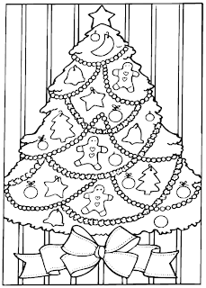 Decorated Christmas tree with ornaments coloring page for children to sketch free download Christmas Christian coloring page pictures and coloring sheets