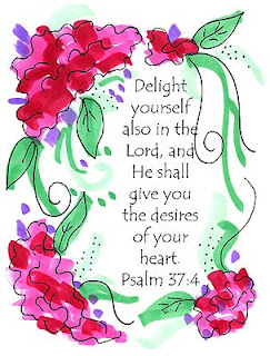 Drawing art picture of leaves and flowers image of Psalm 37:4 verse(Delight yourself in the Lord and He will give you the desires of your heart) about Lord Jesus Christ download free Christian desktop verse wallpapers