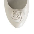 zapato d enovia Tiffany pala con flor en piel