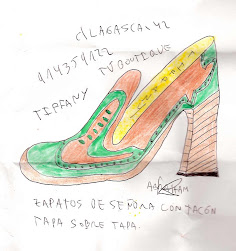 Zapatos de señora con tacón tapa sobre tapa,de Tiffany