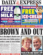Daily Express, Sat 3 May 2008 [but the paper was available  during late Friday 2 May 2008]