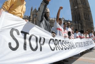 KHOODEELAAR! SAID No to Crossrail outside UK Parliament