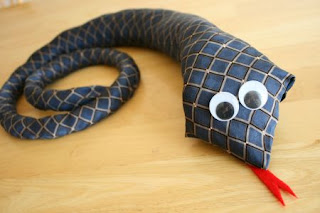 Tie turned into snake