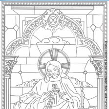 1001caracteres Coloring Pages Sacred Heart Of Jesus