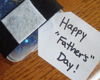 Felt clerical collar with happy Father's Day tag