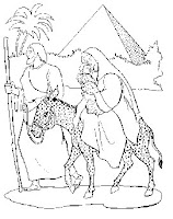 Flight Into Egypt Coloring Sheet