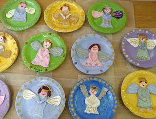 Clay plates with images of angels