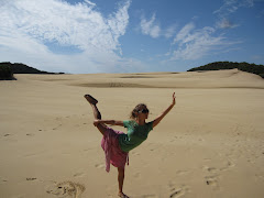 Standing Split on Sand Dune