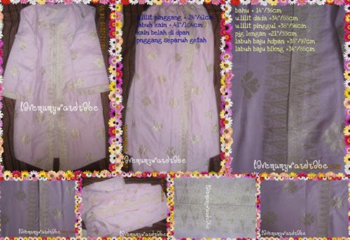 ~~KEBAYA LABUH S0NGKET THAISILK ~material lembut berkualiti tinggi~ ~warna:ungu lembut~ ~saiz:M+~~