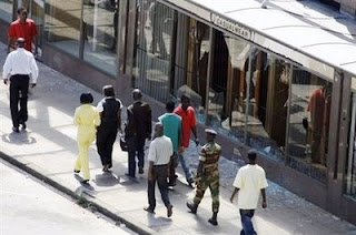 A Store Looted By Zimbabwean Soldiers