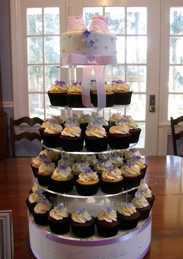 baby shower cupcake tower
