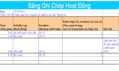 Blog kỹ năng-Tiết kiệm thời gian với bản ghi chép công việc Bang+ghi+chep+cong+viec