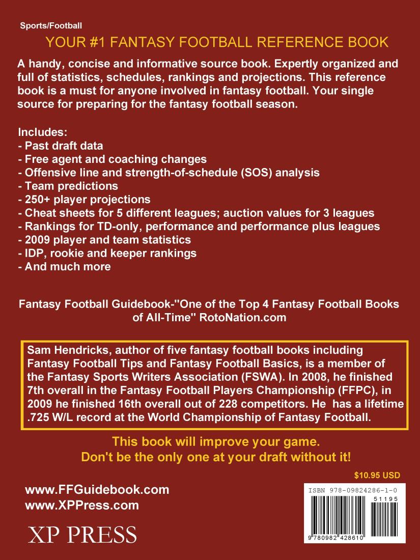 Fantasy Football Guidebook Fantasy Football Almanac 2010 now available