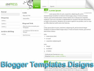 Theme sIMPRESS Blogger Templates XML Web 2.0