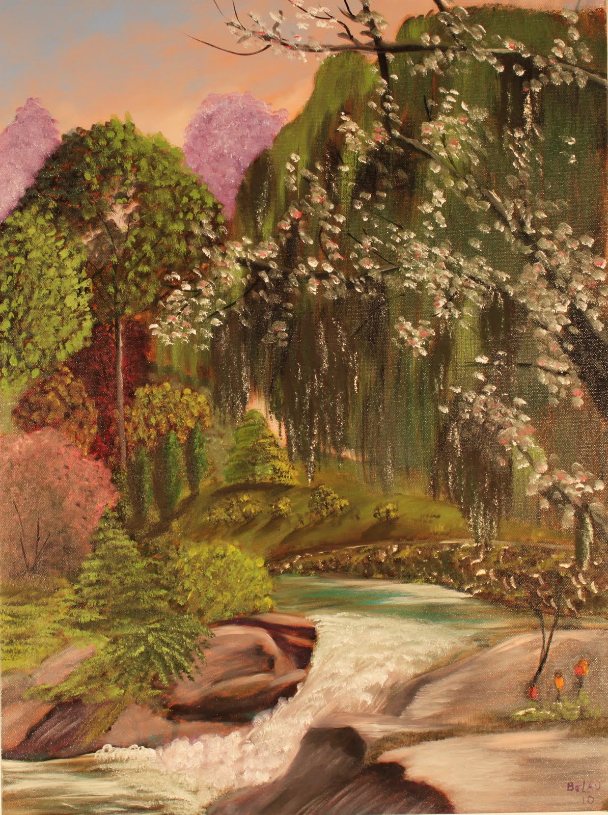 Tom Belau Paintings Spanish Moss and Blossoms