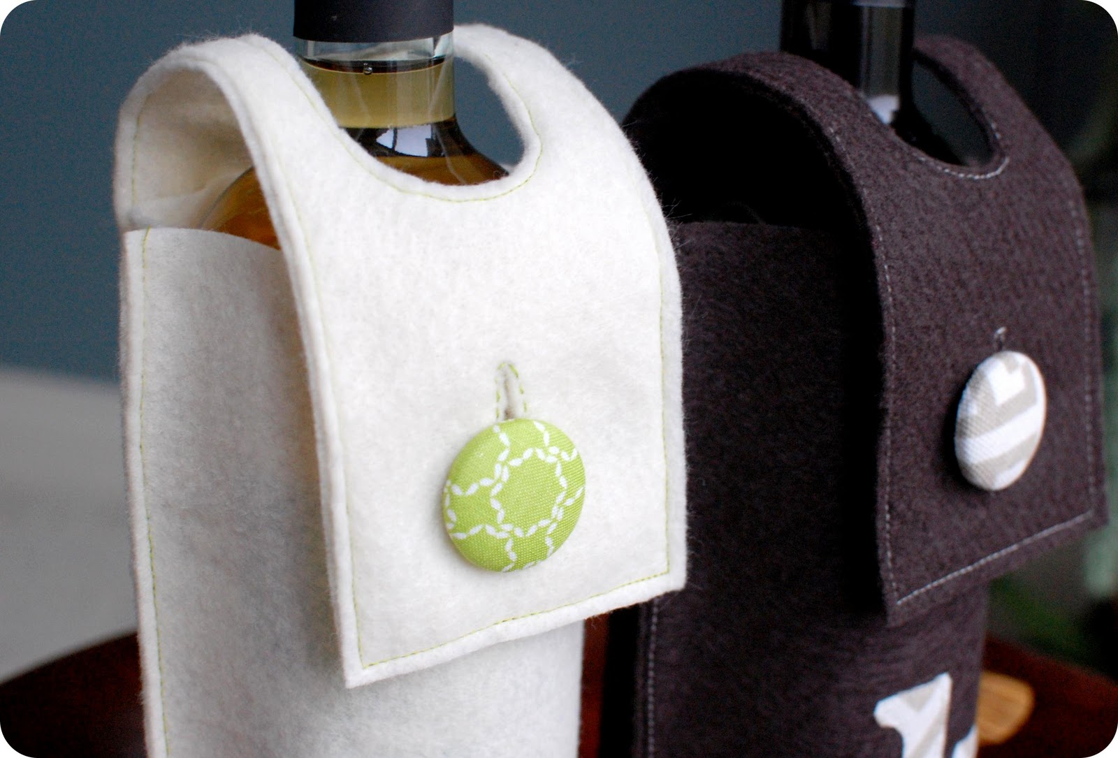 33 Shades of Green Handmade Holidays. . .Felt Wine Sleeve