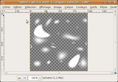 déformation taches lumières sur glitters tuto