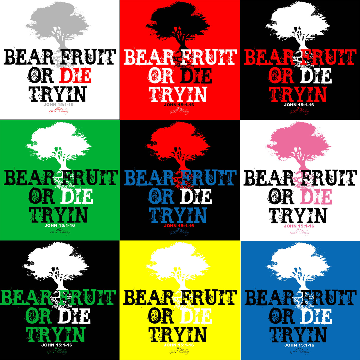 G1st Clothing "Bear Fruit or Die Tryin' " Tees