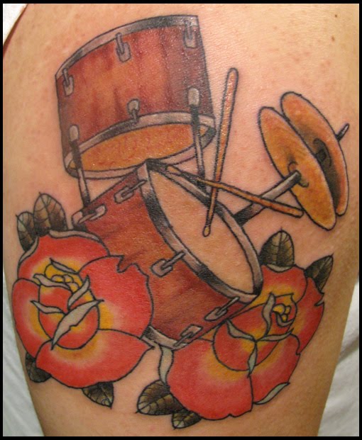 wanting to do his first tattoo. all he knew was that he wanted a drum in wanting to do his first tattoo. all he knew was that he wanted a drum in