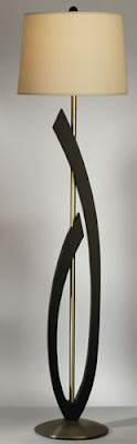 Nova 10130 Bass Clef Floor Lamp Mocha Coffee / Brushed Nickel