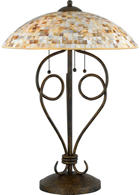 Quoizel MY6325ML Monterey Mosaic 3 Light Table Lamp Malaga