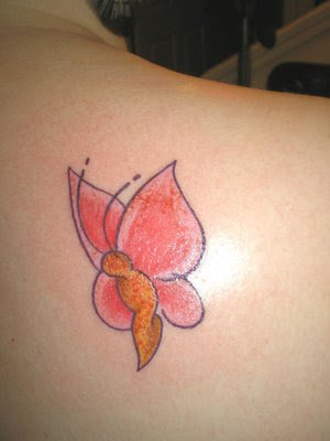 Simple Butterfly Tattoo Design. Labels: Cute Tattoo Art, Simple Tattoo