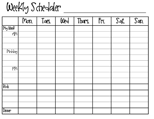 Editable Weekly Calendar New Calendar Template Site