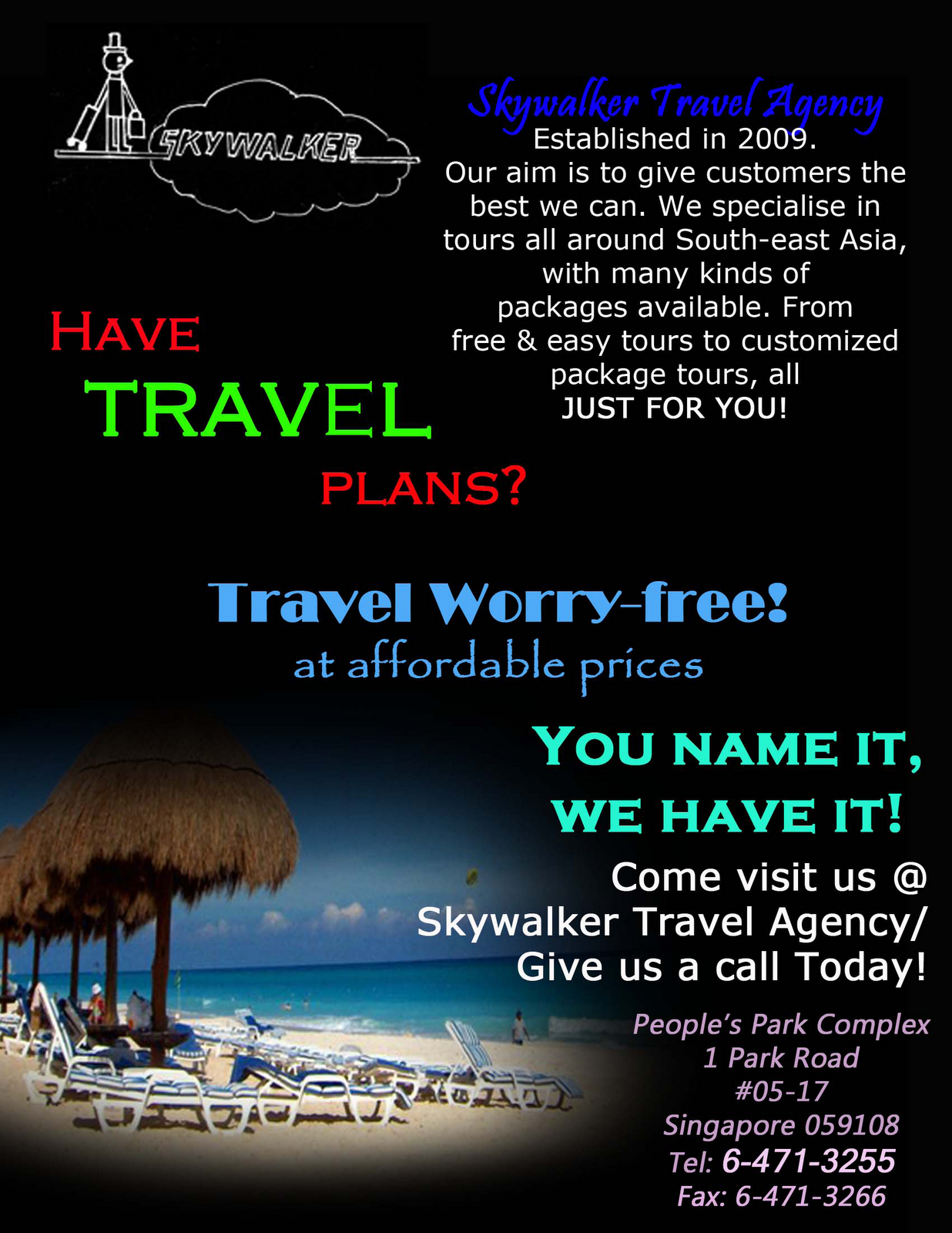 travel agency flyers sample