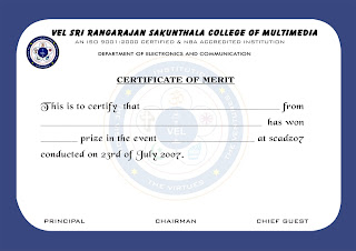 certificate for symposium