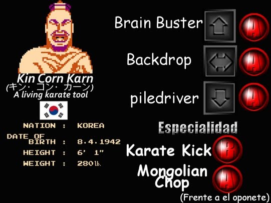Pro Wrestling ( primer juego de wrestling) Kin+Corn+Karn