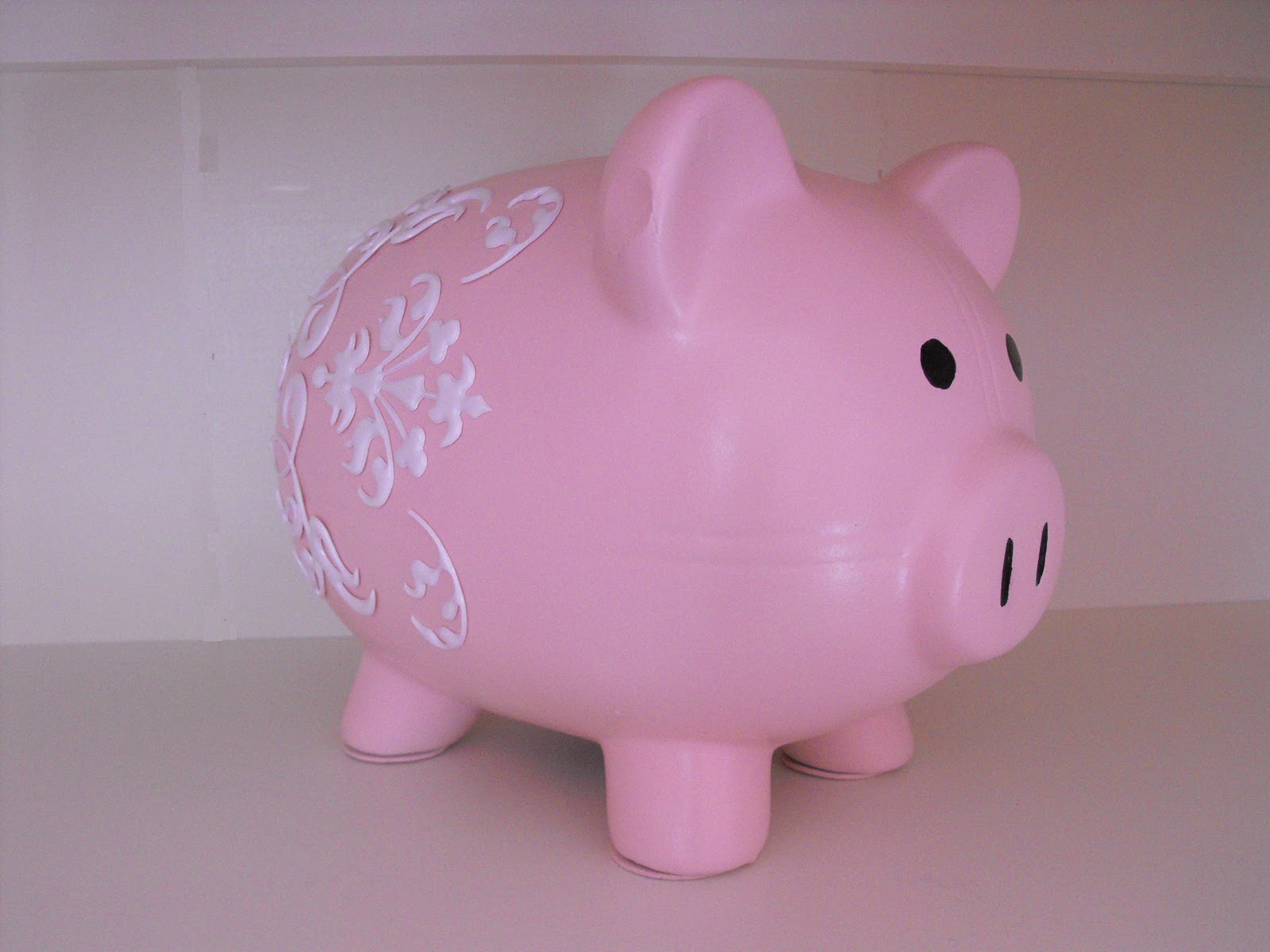 a little of this, a little of that Damask Piggy Bank