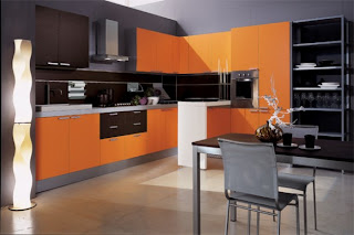 Orange Kitchen Cabinets