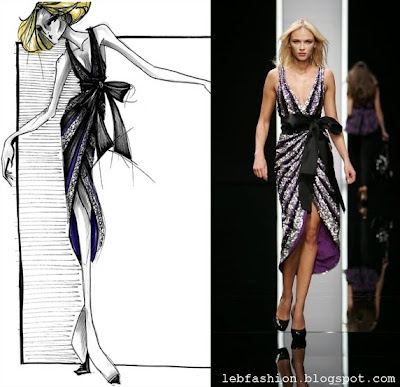 French Fashion Designers Sketches on Lebanese Fashion  Elie Saab S Designs Sketches