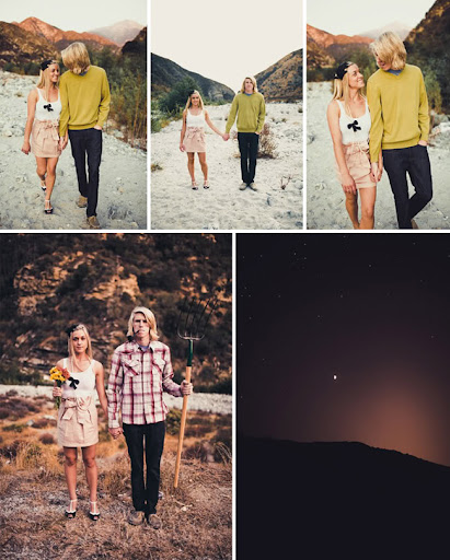 engagement photos riverside California American gothic