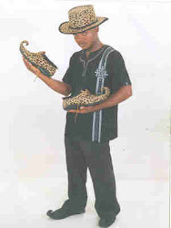 A leopad shoe and hat designed by me