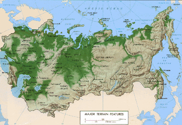 Russia Physical Map Mountains Russia Physical Map Mountains