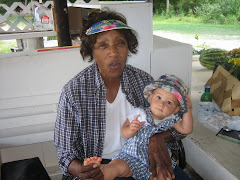 Jackson and Dori Sanders at Sanders Peaches