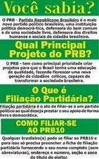 FILIE-SE AO PRB E VENHA SER DEPUTADO ESTADUAL OU FEDERAL