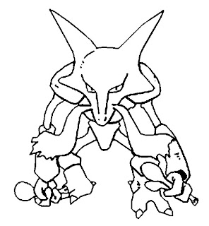 pokémon chake colorir 2 abra kadabra alakazan