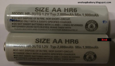 fake and real eneloop battery