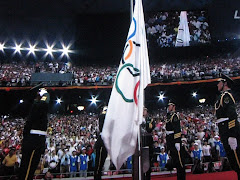 Raising the Olympic Flag