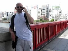 CJ talking to Kalen on Sumida Bridge